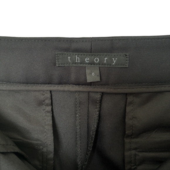 Theory Classic Black Leska Pavia Trouser Pants Size 6 Black - Picture 5 of 9